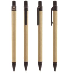 BOLÍGRAFO CARTÓN RECICLADO Y FIBRA CAFÉ "VALDÉS"