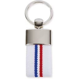 LLAVERO CINTURON BANDERA FRANCIA BLANCO "DEREX"