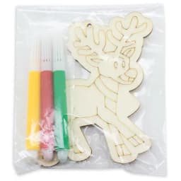 SET PIEZAS MADERA HAPPY CHRISTMAS ( 4 PCS)