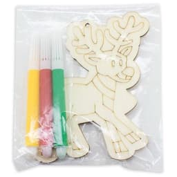 SET PIEZAS MADERA HAPPY CHRISTMAS ( 4 PCS)