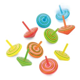 SET 10 PEONZAS DE MADERA NATURAL "GIRO"