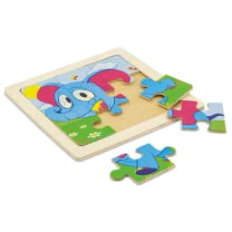 SET DE 5 PUZZLES EN MADERA NATURAL "JUNIOR"