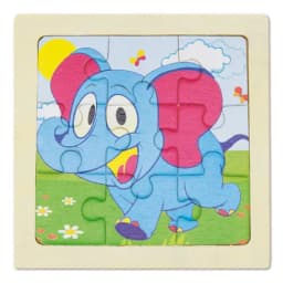 SET DE 5 PUZZLES EN MADERA NATURAL "JUNIOR"
