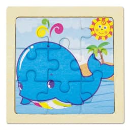 SET DE 5 PUZZLES EN MADERA NATURAL "JUNIOR"
