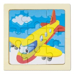 SET DE 5 PUZZLES EN MADERA NATURAL "JUNIOR"