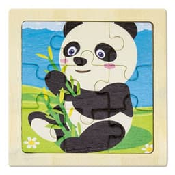 SET DE 5 PUZZLES EN MADERA NATURAL "JUNIOR"
