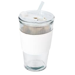 VASO 450 ML CON PAJITA DE CRISTAL "DELICATESSEN"