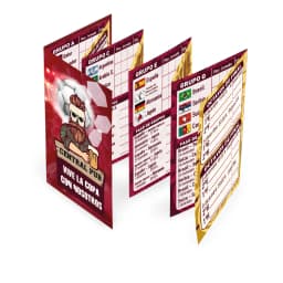 TARJETA DOBLE MUNDIAL FUTBOL