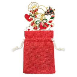 SET DE 6 AROS NAVIDEÑOS PARA COPAS "BRINDIS"