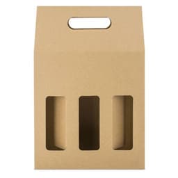 CAJA CARTON VENTANA 3 BOTELLAS "TREVISO"