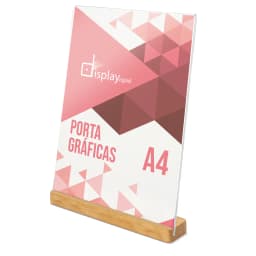 PORTAGRÁFICAS A4 BASE MADERA "IZOR"