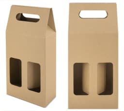 CAJA CARTON VENTANA 2 BOTELLAS "TREVISO"