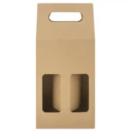 CAJA CARTON VENTANA 2 BOTELLAS "TREVISO"