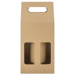 CAJA CARTON VENTANA 2 BOTELLAS "TREVISO"