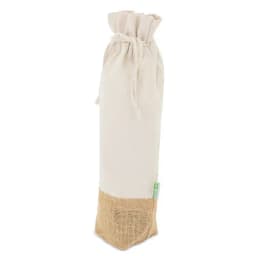 BOLSA VINO DE ALGODON Y JUTE NATURAL
