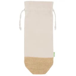 BOLSA VINO DE ALGODON Y JUTE NATURAL