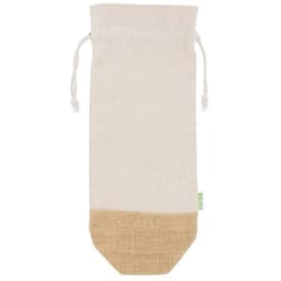 BOLSA VINO DE ALGODON Y JUTE NATURAL