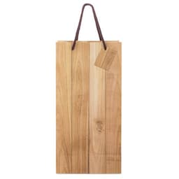 BOLSA PAPEL EFECTO MADERA 2 BOTELLAS "ABETO"