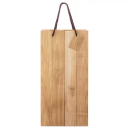 BOLSA PAPEL EFECTO MADERA 2 BOTELLAS "ABETO"