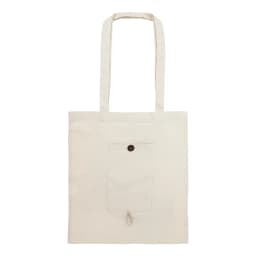 BOLSA DE ALGODON PLEGABLE CON BOLSILLO "NADIA"