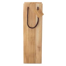 BOLSA PAPEL EFECTO MADERA 1 BOTELLA "ABETO"
