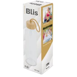 BOTELLA CRISTAL TAPON BAMBU "BLIS"