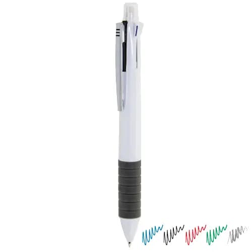 BOLIGRAFO 4 COLORES CON PORTAMINAS Y GOMA "XIM"